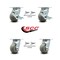Service Caster 4 Inch Thermoplastic Rubber Caster Set with Roller Bearing 4 Swivel Lock 2 Brake SCC-30CS420-TPRRD-TLB-BSL-2-BSL-2 - alternate 2